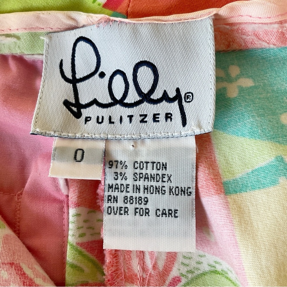 Lilly Pulitzer Vintage ‘90’s Patchwork Cropped Pants Size 0 - Picture 11 of 13